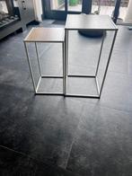 Sidetable set wit, Ophalen, Zo goed als nieuw, 25 tot 50 cm, Rechthoekig