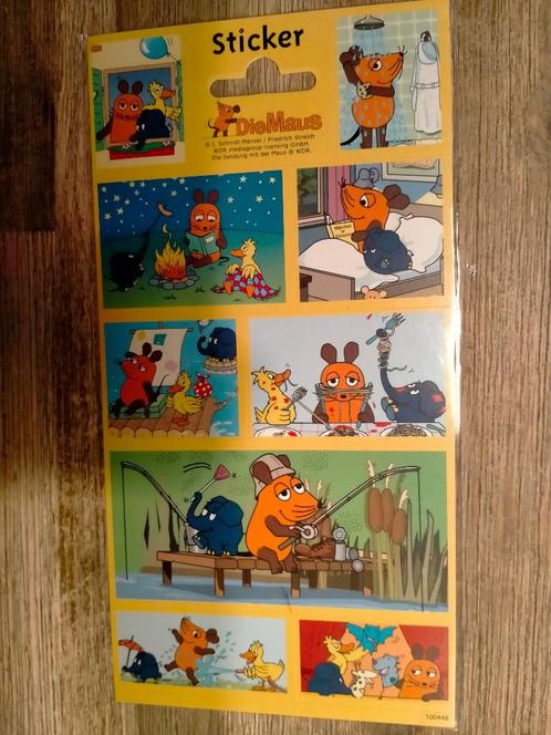 Die Sendung mit der Maus stickervel strip muis velletje, Verzamelen, Stickers, Nieuw, Ophalen of Verzenden