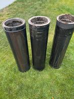 3 gebruikte dubbelwandige kachelbuizen van 1 m, Huis en Inrichting, Kachels, Ophalen, Gebruikt, Hout, Houtkachel