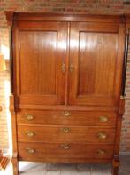 Supermooi klein 203 cm eiken empire kabinet linnenkast., Antiek en Kunst, Ophalen