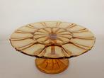 Taartschaal Persglas Art Deco, Antiek en Kunst, Antiek | Glas en Kristal, Ophalen of Verzenden