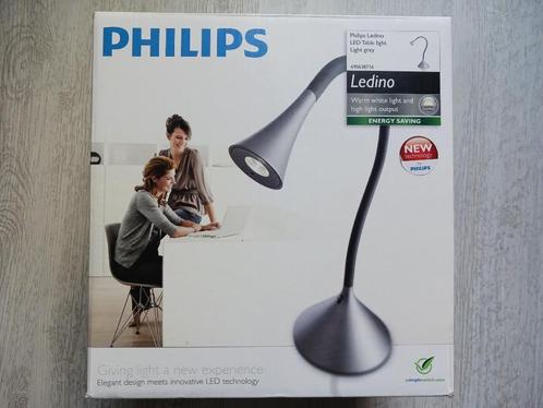 Philips Ledino tafellamp grijs, Huis en Inrichting, Lampen | Tafellampen, Nieuw, Minder dan 50 cm, Ophalen of Verzenden