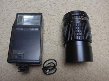 Canon flitser en tele lens beschikbaar voor biedingen