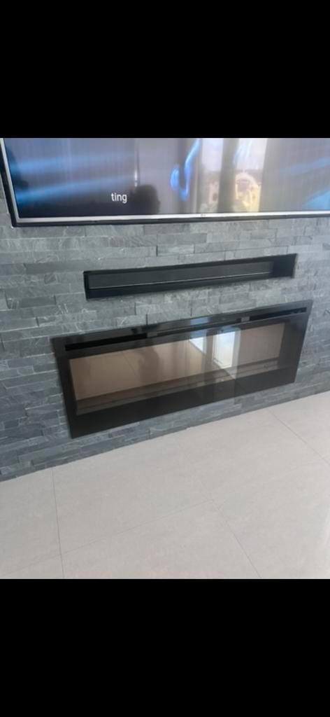 Inbouwhaard cinewall - Sfeerverlichting & Warmte, Huis en Inrichting, Haarden, Gebruikt, Elektrische haard, Ophalen
