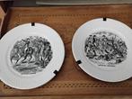 2 Napoleon wandborden P.Regout Maastricht zijn oud zwart/wit, Antiek en Kunst, Ophalen of Verzenden