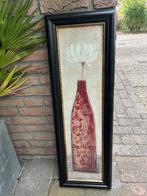 Smalle hoge tekening in mooie goud donkerbruine  lijst, Ophalen, Minder dan 50 cm, Tekening, Zo goed als nieuw