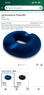 Ortopedisch Donut Zitkussen, Blauw, Ophalen of Verzenden, Zo goed als nieuw, Eén