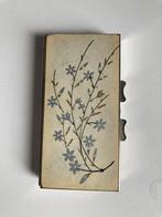 Pillendoosje Vintage verzilverde achterkant voor 7 capsules, Antiek en Kunst, Ophalen of Verzenden, Zilver