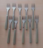 10 gebaksvorkjes met grijs heft jaren 80, Ophalen of Verzenden, Overige typen