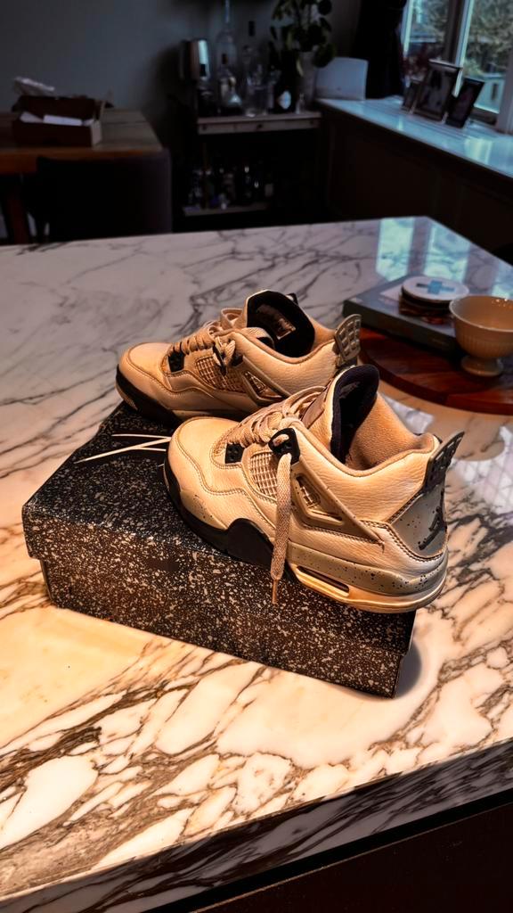 Air Jordan 4 Retro, Jordan Force, Nike, Midnight Navy, Kleding | Heren, Schoenen, Zo goed als nieuw, Sneakers of Gympen, Wit, Ophalen of Verzenden