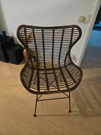 Fauteuil - Rotan & Metaal, Gebruikt, Bruin, Vintage, Ophalen of Verzenden