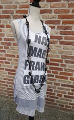 wit grijze shirt jurk - Marith - Francois Girbaud nl mt xs, Kleding | Dames, Jurken, Gedragen, Grijs, Marith - Francois Girbaud