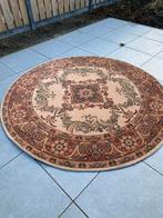 Prachtig Sfeervol Rond Vintage Vloerkleed Zuiver Scheerwol., Ophalen, Zo goed als nieuw, Rond