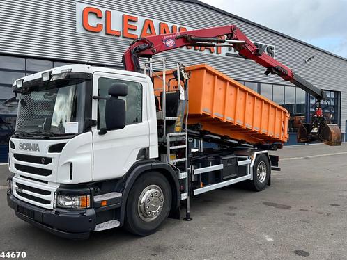 Scania P 320 HMF 12 Tonmeter Z-kraan + Kipper 11m³, Auto's, Vrachtwagens, Te koop, ABS, Airconditioning, Cruise Control, Elektrische ramen