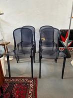 Set van vier vintage design plexiglas stoelen, Huis en Inrichting, Stoelen, Ophalen, Kunststof, Gebruikt, -