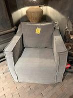 Bocx knokke fauteuil met 100% linnen grijs showmodel, Ophalen of Verzenden, Nieuw