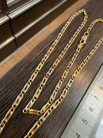 Prachtige 14 kt gouden massieve valkenoog ketting 3 color beschikbaar voor biedingen