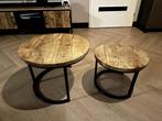Salontafelset van 2 In Goede Staat, Huis en Inrichting, Ophalen, 100 tot 150 cm, Rond, 50 tot 100 cm