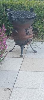 Barbeque grill potkachel vuurkorf gietijzer tuinkachel, Ophalen, Zo goed als nieuw
