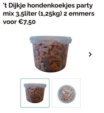 Hondenkoekjes 2 emmers voor €7.50 beschikbaar voor biedingen