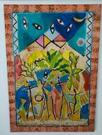 Kleurrijk schilderij – Peter Hermans – De Oogst (1997), Ophalen of Verzenden