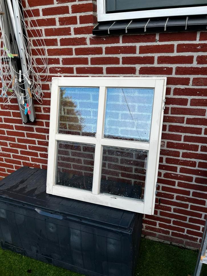 Gebruikte ramen met dubbel glas - opknapper, Doe-het-zelf en Verbouw, Glas en Ramen, Gebruikt, Gevelraam of Ruit, 80 tot 120 cm
