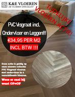 PVC Visgraat met ondervloer en leggen ACTIE!! Op=op, Huis en Inrichting, Stoffering | Vloerbedekking, Ophalen, Nieuw, 75 m² of meer
