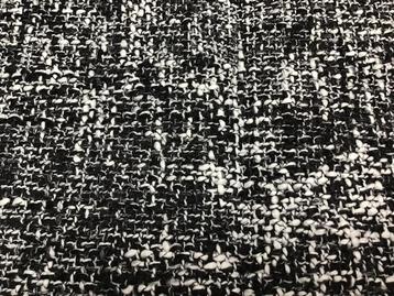 Tweed -bouclé-zwart/wit- meubelstof-1.80x1.40 -coupon beschikbaar voor biedingen