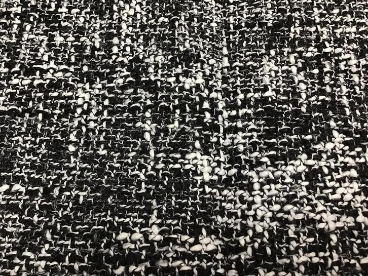 Tweed -bouclé-zwart/wit- meubelstof-1.80x1.40 -coupon, Hobby en Vrije tijd, Stoffen en Lappen, Nieuw, Overige materialen, 120 cm of meer