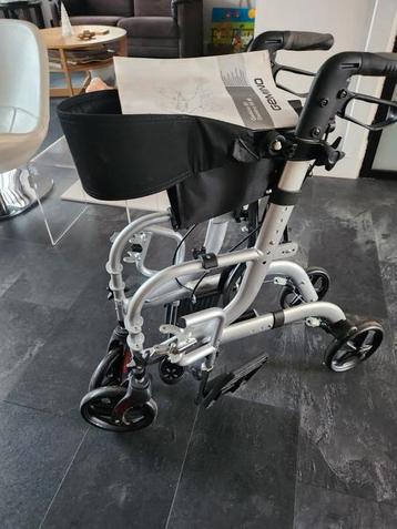 ROLLATOR GEMINO 60. ook als rolstoel re gebruiken  beschikbaar voor biedingen