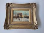 Schilderij klassiek Arc de Triomph Parijs gesigneerd, Antiek en Kunst, Ophalen of Verzenden