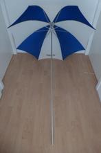 paraplu parasol blauw wit extra metaal stok houten handvat, Ophalen, Nieuw, Overige kleuren