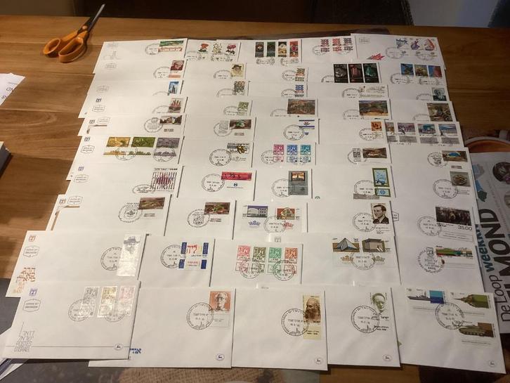 No10 Verzameling fdc Israel 1981 tot1984 50 stuks onbeschre, Postzegels en Munten, Postzegels | Volle albums en Verzamelingen
