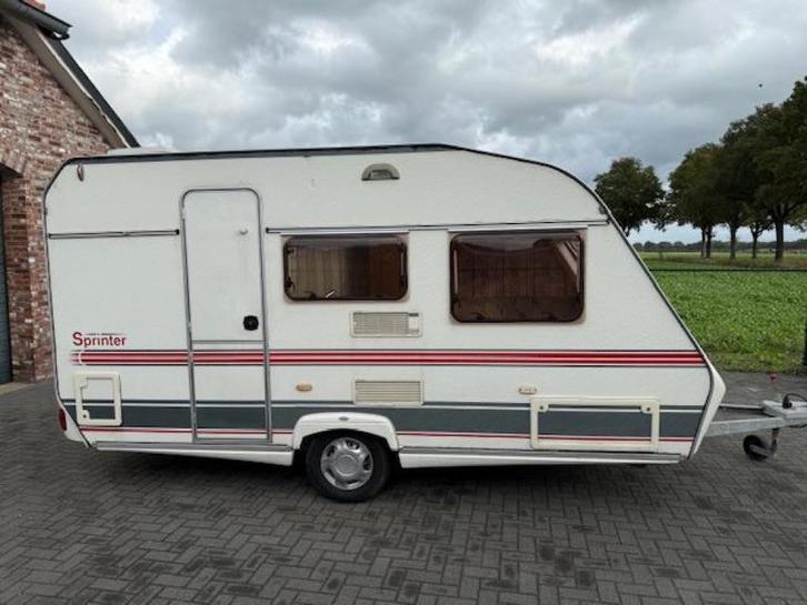 Beyerland Sprinter 403 B 2004 incl voortent, Caravans en Kamperen, Caravans, Bedrijf, 750 - 1000 kg, Treinzit, Beyerland, Dwarsbed