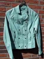 Dames jasje van blauw leer, Pronto Moda Ama Lin, maat M, Ophalen of Verzenden, 'T Olde Gre-j, Info@toldegrej.nl, Endepoelstraat 20f Didam