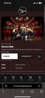 Eén Ticket voor Douwe Bob in Tivoli 27 november 2025 zitplek, Tickets en Kaartjes, Eén persoon, November