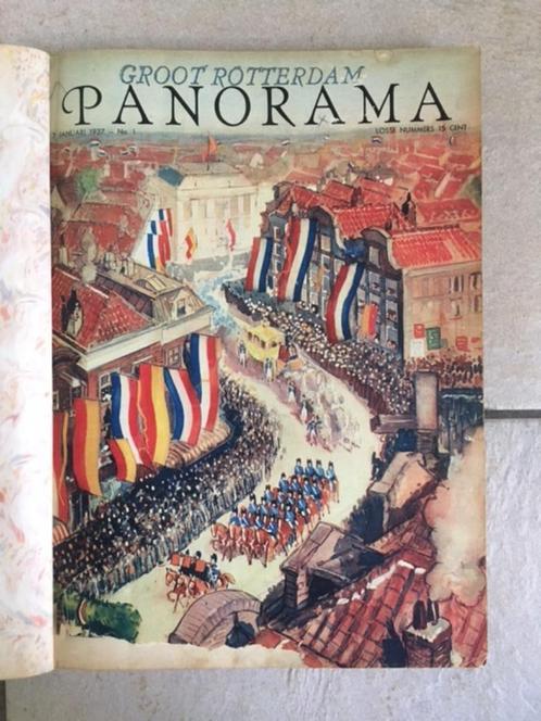 Ingebonden Panorama Groot Rotterdam 1930-1950, Antiek en Kunst, Antiek | Boeken en Bijbels, Ophalen