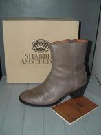 Shabbies Amsterdam donkerbruin - taupe laarsjes maat 39, Lage of Enkellaarzen, Ophalen of Verzenden, Zo goed als nieuw, Bruin