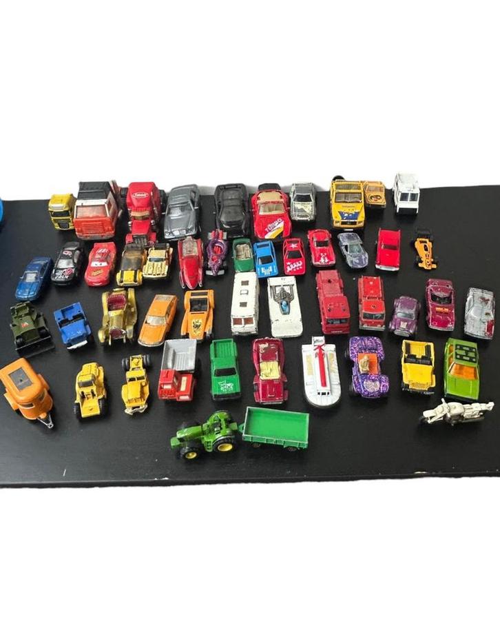 48 vintage autootjes model auto lesney majorette hot wheels, Hobby en Vrije tijd, Modelauto's | Overige schalen, Gebruikt, Auto