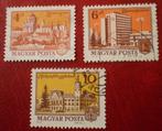 Magyar Posta - 3x Gebouwen / Kerken, Postzegels en Munten, Postzegels | Europa | Hongarije, Verzenden, Gestempeld