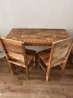 Mango  houten setje , tafel en 2 stoelen, Ophalen of Verzenden, Zo goed als nieuw, 75 cm of meer, 60 cm of meer