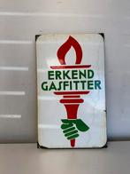 Erkend Gasfitter emaille bordje, Ophalen of Verzenden