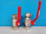 Kogelkraan 2x 22mm knel met hendel recht Comfort Line BPE, Nieuw, Cv-ketel of Combi-ketel