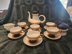 Vintage Mokka Set Fine Bone China Kobaltblauw/Goud, Ophalen of Verzenden
