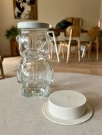 Vintage berenpot met crèmekleurige hoed, Ophalen of Verzenden, Zo goed als nieuw, Overige stijlen, Overige typen