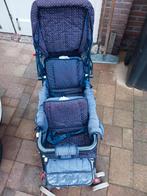 Tweelingbuggy incl. regenhoes , winterzak en zomerhoes, Ophalen, Gebruikt, Overige merken, Zonnekap