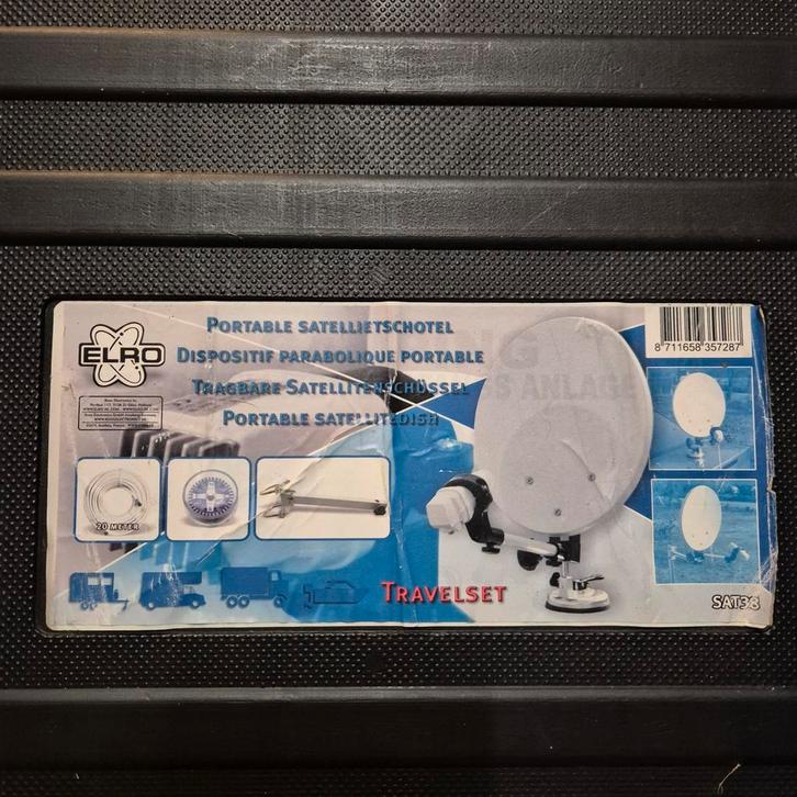 Draagbare Satellietschotel - Travelset, Audio, Tv en Foto, Schotelantennes, Gebruikt, (Schotel)antenne, Overige merken, Ophalen