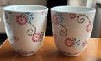 2 Fair Trade Mokken - Handbeschilderd Vietnam, Huis en Inrichting, Keuken | Servies, Ophalen of Verzenden, Zo goed als nieuw, Overige stijlen