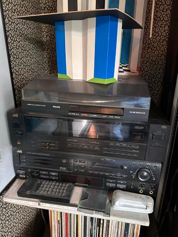 Vintage Audio Set: Philips, JVC beschikbaar voor biedingen
