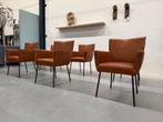 4 Showmodel Design on Stock Moka eetkamerstoel Cera Cognac, Bruin, Ophalen of Verzenden, Vijf, Zes of meer stoelen, Design on Stock
